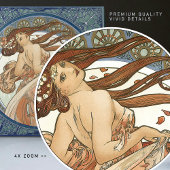 Alphonse Mucha "Dancing" Art Tegeltje