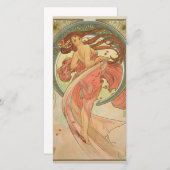 Alphonse Mucha - Dans Feestdagenkaart (Voorkant / Achterkant)