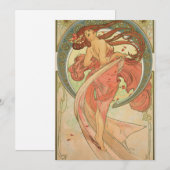 Alphonse Mucha - Dans Feestdagenkaart (Voorkant / Achterkant)
