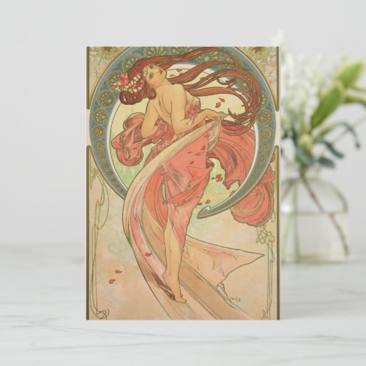Alphonse Mucha - Dans Feestdagenkaart (Staand voorkant)