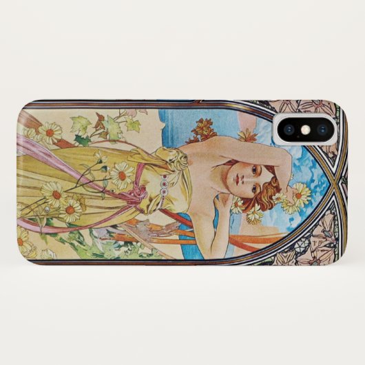 Alphonse Mucha Daybreak Art Nouveau Case-Mate iPhone Case (Achterkant (horizontaal))