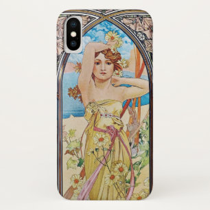 Alphonse Mucha Daybreak Art Nouveau iPhone X Hoesje