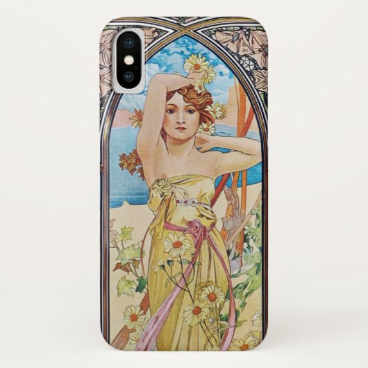 Alphonse Mucha Daybreak Art Nouveau Case-Mate iPhone Case (Achterkant)