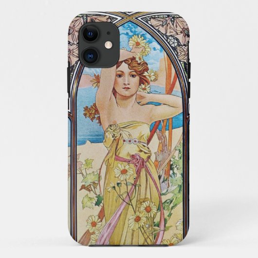 Alphonse Mucha Daybreak iPhone 5 Hoesje (Achterkant)
