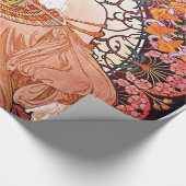 Alphonse Mucha Daydroom Floral Art Nouveau Cadeaupapier (Hoek)