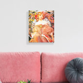 Alphonse Mucha Daydroom Floral  Art Nouveau Canvas Afdruk (Insitu (Woonkamer))