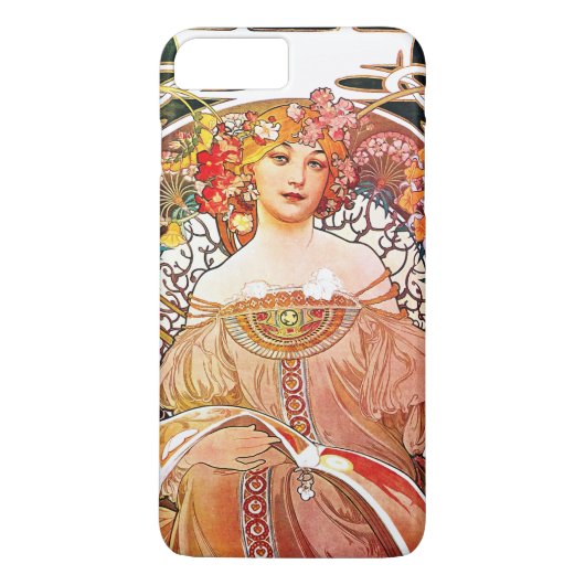 Alphonse Mucha Daydroom Floral  Art Nouveau Case-Mate iPhone Case (Achterkant)