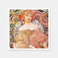 Alphonse Mucha Daydroom Floral  Art Nouveau
