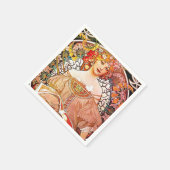 Alphonse Mucha Daydroom Floral  Art Nouveau Servet (Hoek)