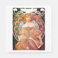 Alphonse Mucha Daydroom Floral  Art Nouveau