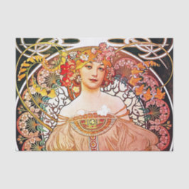 Alphonse Mucha Daydroom Floral  Art Nouveau Tissuepapier