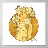 Alphonse Mucha - De bloemen Poster (Voorkant)