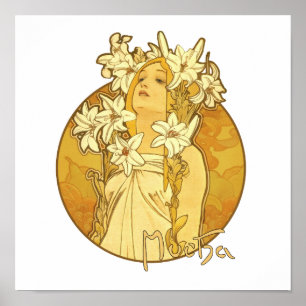 Alphonse Mucha - De bloemen Poster