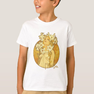 Alphonse Mucha - De bloemen T-shirt