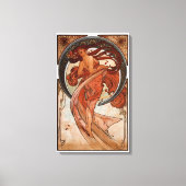Alphonse Mucha De Dans Canvas Afdruk (Voorkant)