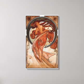 Alphonse Mucha De Dans Canvas Afdruk