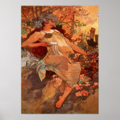 Alphonse Mucha - de herfst - de seizoenen Poster (Voorkant)
