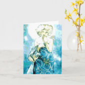 Alphonse Mucha de Kaart van de Nota van de Maan (Gele Bloem)