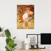 Alphonse Mucha - de lente - de seizoenen Poster (Thuiskantoor)