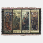 Alphonse Mucha de maan en de sterren Deken (Voorkant)