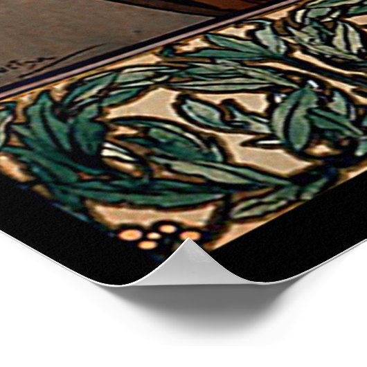 Alphonse Mucha de maan en de sterren Poster (Hoek)