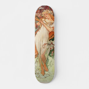 Alphonse Mucha, De Seizoenen (1896) Lente Persoonlijk Skateboard