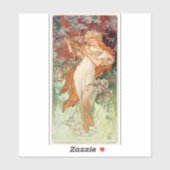 Alphonse Mucha, De seizoenen (1896) Lente Sticker (Vel)