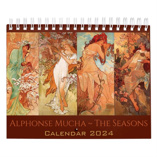  Alphonse Mucha De seizoenen Art Nouveau Kalender (Hoes)