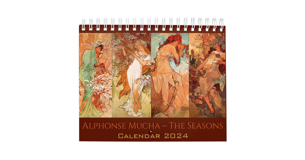 Alphonse Mucha De seizoenen Art Nouveau Kalender Zazzle.nl Alphonse Mucha De seizoenen Art Nouveau Kalender Zazzle.nl