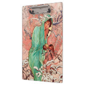 Alphonse Mucha, De seizoenen, Winter (1896) Klembord (Links)