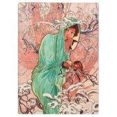 Alphonse Mucha, De seizoenen, Winter (1896) Klembord (Achterkant)
