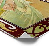 Alphonse Mucha - De tijden van de dag Poster (Hoek)