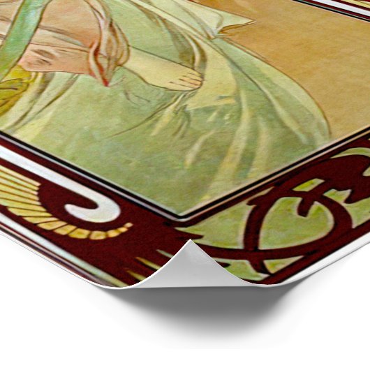 Alphonse Mucha - De tijden van de dag Poster (Hoek)