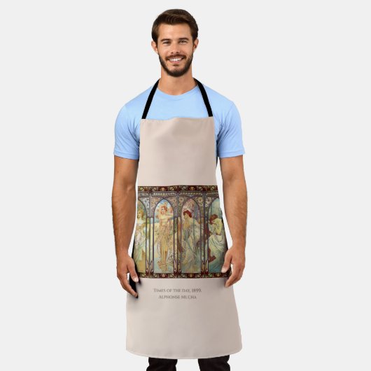 Alphonse Mucha - De tijden van de dag Schort (Gedragen)