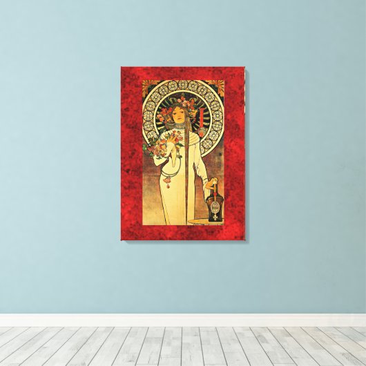 Alphonse Mucha: De Trappistine Canvas Afdruk (Insitu (Houten vloer))