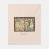 Alphonse Mucha - De uren van de dag Fleece Deken (Voorkant)
