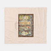 Alphonse Mucha - De uren van de dag Fleece Deken (Voorkant (Horizontaal))