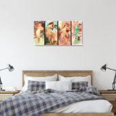 Alphonse Mucha, De vier jaargetijden (1896) Canvas Afdruk (Insitu (Slaapkamer))