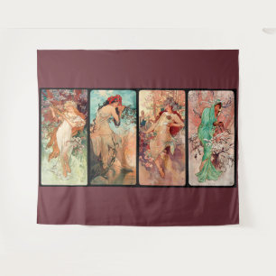 Alphonse Mucha, De vier jaargetijden (1896)  Wandkleed