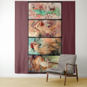 Alphonse Mucha, De vier jaargetijden (1896) Wandkleed (In situ)