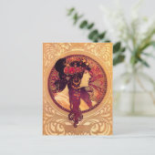 Alphonse Mucha Donna Orechini Briefkaart (Staand voorkant)