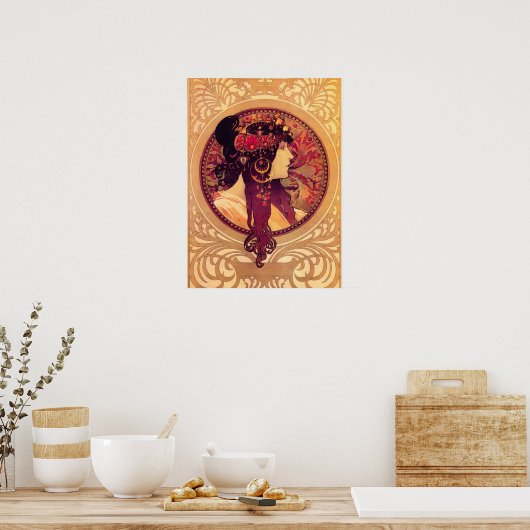 Alphonse Mucha Donna Orechini Poster (Keuken)