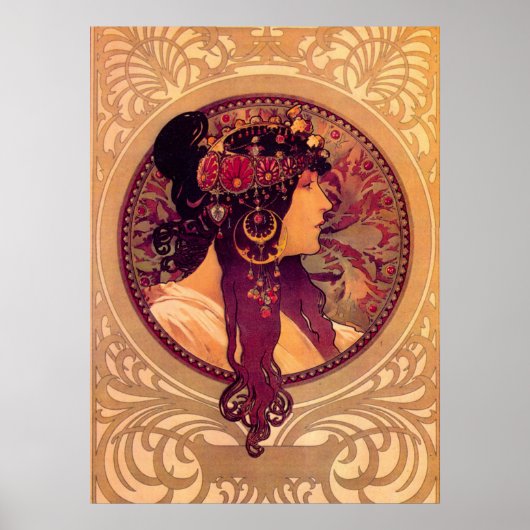 Alphonse Mucha - Donna Orechini Poster (Voorkant)