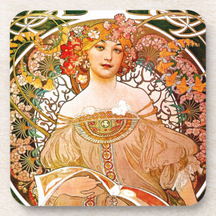 Alphonse Mucha Dreaming (Reverie) Bier Onderzetter