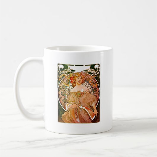 Alphonse Mucha Dreaming (Reverie) Koffiemok (Links)