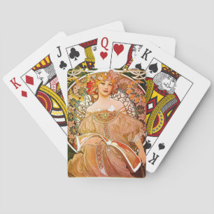 Alphonse Mucha Dreaming (Reverie) Pokerkaarten