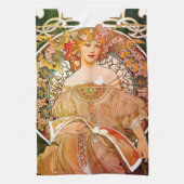 Alphonse Mucha Dreaming (Reverie) Theedoek (Verticaal)