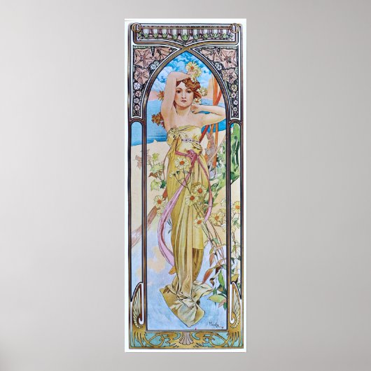 Alphonse Mucha. Eclat Du Jour/Daybreak, 1899 Poster (Voorkant)
