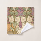 Alphonse Mucha Elegant Art Nouveau Stars Camellia  Bad Handdoek (Wasdoekje)