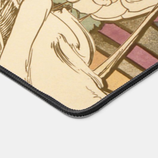 Alphonse Mucha Elegant Art Nouveau Stars Camellia  Bureaumat (Hoek)